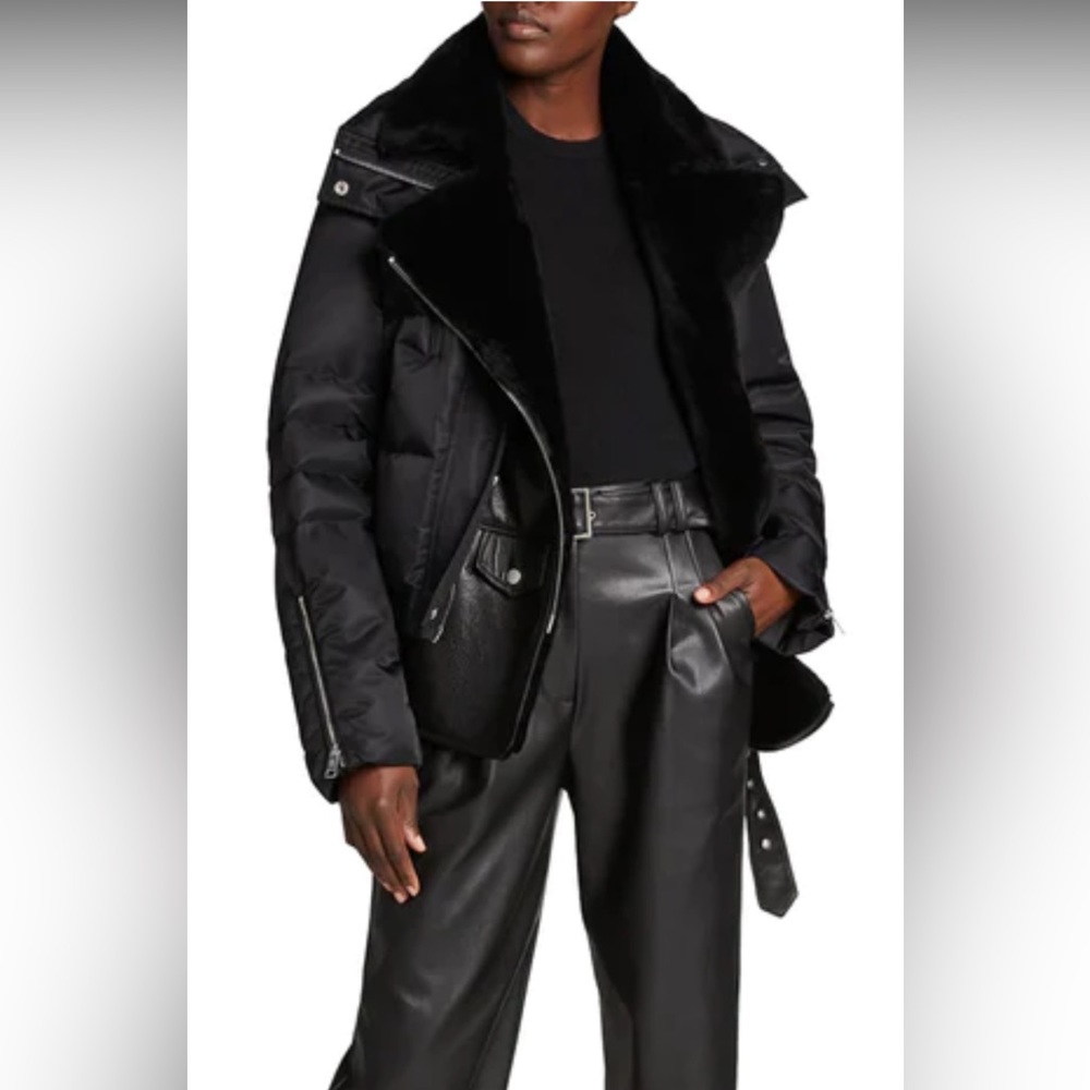Nicole Benisti "Haydon" mixed-media nylon jacket.